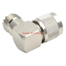 PL259 To SO239 UHF Male Plug To UHF Female Jack 90 Degree Right Angle Connector SL16 UHF Male Female RF Adapter Fast Delivery