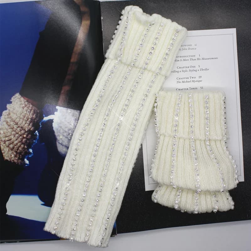 Impersonator Michael Jackson Costumes  Ankle Socks Crystal Baggy handmade100% Collection Moonwalk