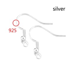 100pcs/lot Carven 925 Silver Copper Earrings Clasps Hooks Fittings DIY Jewelry Making Accessories Iron Hook Earwire Jewelry