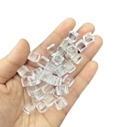 100Pcs/Set 8mm Transparent Square Corner Cube Colorful Clear Solid Color Dice Chess Piece Right Angle For Board Game