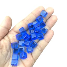 100Pcs/Set 8mm Transparent Square Corner Cube Colorful Clear Solid Color Dice Chess Piece Right Angle For Board Game