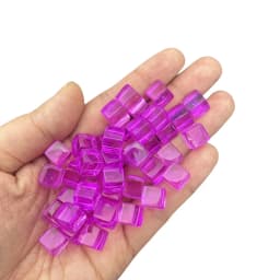 100Pcs/Set 8mm Transparent Square Corner Cube Colorful Clear Solid Color Dice Chess Piece Right Angle For Board Game