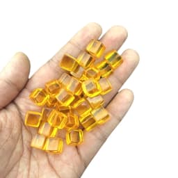 100Pcs/Set 8mm Transparent Square Corner Cube Colorful Clear Solid Color Dice Chess Piece Right Angle For Board Game
