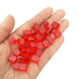 100Pcs/Set 8mm Transparent Square Corner Cube Colorful Clear Solid Color Dice Chess Piece Right Angle For Board Game