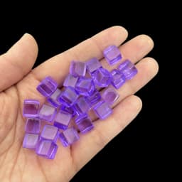 100Pcs/Set 8mm Transparent Square Corner Cube Colorful Clear Solid Color Dice Chess Piece Right Angle For Board Game