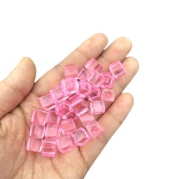 100Pcs/Set 8mm Transparent Square Corner Cube Colorful Clear Solid Color Dice Chess Piece Right Angle For Board Game