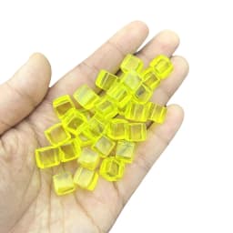 100Pcs/Set 8mm Transparent Square Corner Cube Colorful Clear Solid Color Dice Chess Piece Right Angle For Board Game