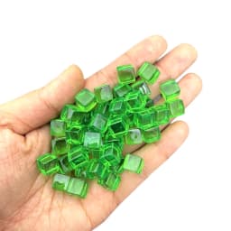 100Pcs/Set 8mm Transparent Square Corner Cube Colorful Clear Solid Color Dice Chess Piece Right Angle For Board Game