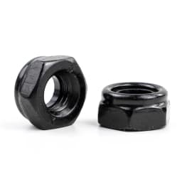NINDEJIN Black Nylon Lock Nut 304 Stainless Steel Zinc-plated Hex Hexagon Self Locking Nut M3 M4 M5 M6 M8 M10 M12 Lock Nut