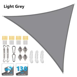 5x5x5/2x2x2M Waterproof Sun Shelter Triangle Sunshade Protection Outdoor Canopy Garden Patio Pool Shade Sail Awning Shade Cloth