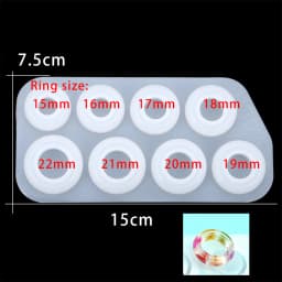 1Pcs Rings Resin Epoxy Molds Mixed Size Silicone Casting Molds Tool For DIY Jewelry Making Findings Supplies Accessories