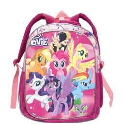My Little Pony Rainbow Equestria Pink Backpack Kindergarten Schoolbags Double Shoulder Bag Leather Travel Bag Gifts