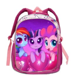 My Little Pony Rainbow Equestria Pink Backpack Kindergarten Schoolbags Double Shoulder Bag Leather Travel Bag Gifts