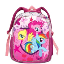 My Little Pony Rainbow Equestria Pink Backpack Kindergarten Schoolbags Double Shoulder Bag Leather Travel Bag Gifts