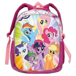 My Little Pony Rainbow Equestria Pink Backpack Kindergarten Schoolbags Double Shoulder Bag Leather Travel Bag Gifts