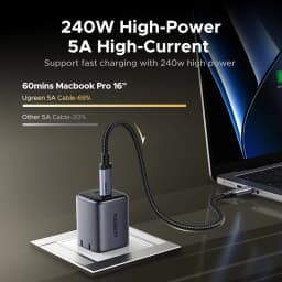 [80Gbps USB4] UGREEN USB C Full Function Cable 240W PD 3.1 Charging 16K@60Hz for USB C Monitors MacBook iPad Pro iPhone 17/16/15