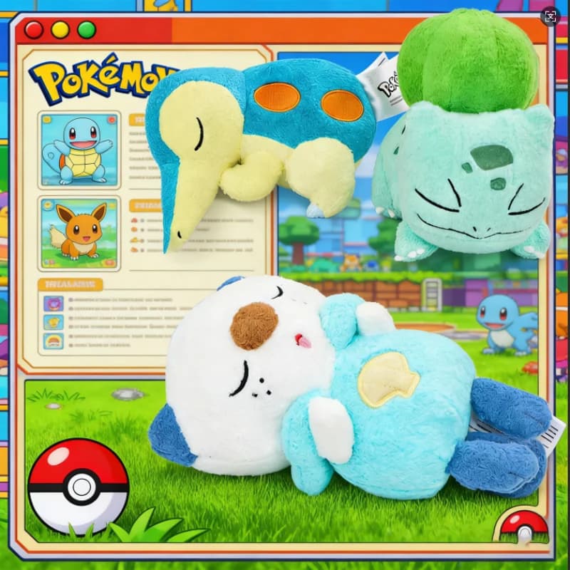 Oshawott Caterpie Gardevoir Oshawott Cyndaquil Plush Toys Cute Anime Stuffed Bulbasaur Pikachu Cartoon Peluche Doll Gfit 18-20CM