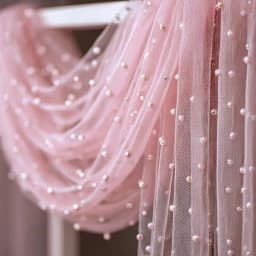80x200cm Pearl Gauze Decorative Table Flag Beaded Net Gauze Wedding Table Flag Curtain Party Tablecloth Background Decoration