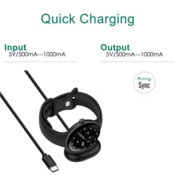 100CM Fast Charging Cable Base For Google Pixel Watch 4 41mm 45mm Magnetic USB / Type-C Charging Power Charge