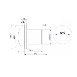 Witrue Camera Lens CCTV HD 5MP Fisheye 1.8mm M12 180 Degree Wide Viewing Angle F2.0 1/2.5' For Surveillance Security Cameras