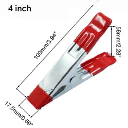 12PCS 2/4/6 Inch Metal Spring Clamps with Red Rubber Tip Sleeve Heavy Duty Spring Clamps Tent Clips for Woodworking Camp Studio