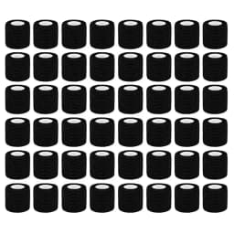 48/24/3PCS Black Tattoo Grip Cover Wraps Self-Adhesive Elastic Bandage Tape Breathable Strong Sports Tape Athletic Bandage Rolls