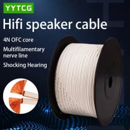YYTCG DIY Loud Speaker Cable Hi-Fi Audio Line Cable Oxygen Free Copper Speaker Wire For Amplifier Home Theater KTV DJ System