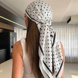 2026 Dot Print Square Scarf For Women Silk Shawl Neckerchief Female Hair Bands Head Wraps Headband Foulard Satin Hijab Bandana