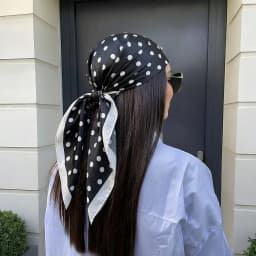 2026 Dot Print Square Scarf For Women Silk Shawl Neckerchief Female Hair Bands Head Wraps Headband Foulard Satin Hijab Bandana