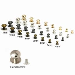 20Pcs/lot 4/5/6/7/8/9/10/12MM Round Knob Rivets Metal Monk Head Screws Studs Alloy Nail Buckle Button Bag Leather Crafts