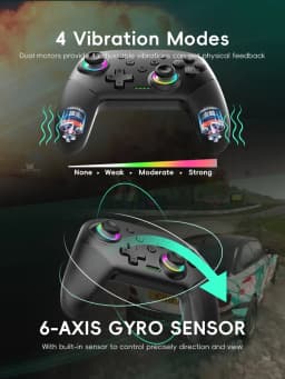 DATA FROG Wireless Game Controller for Switch / OLED / Lite / Switch 2 Console Programmable Joystick Gamepad for PC