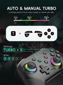 DATA FROG Wireless Game Controller for Switch / OLED / Lite / Switch 2 Console Programmable Joystick Gamepad for PC