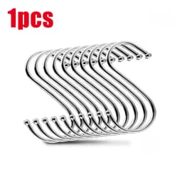 1/5/10/20Pcs Stainless Steel S Shaped Hook Kitchen Bathroom Clothing S-shaped Hanger Hooks Multifunctional Metal Hanging Hook