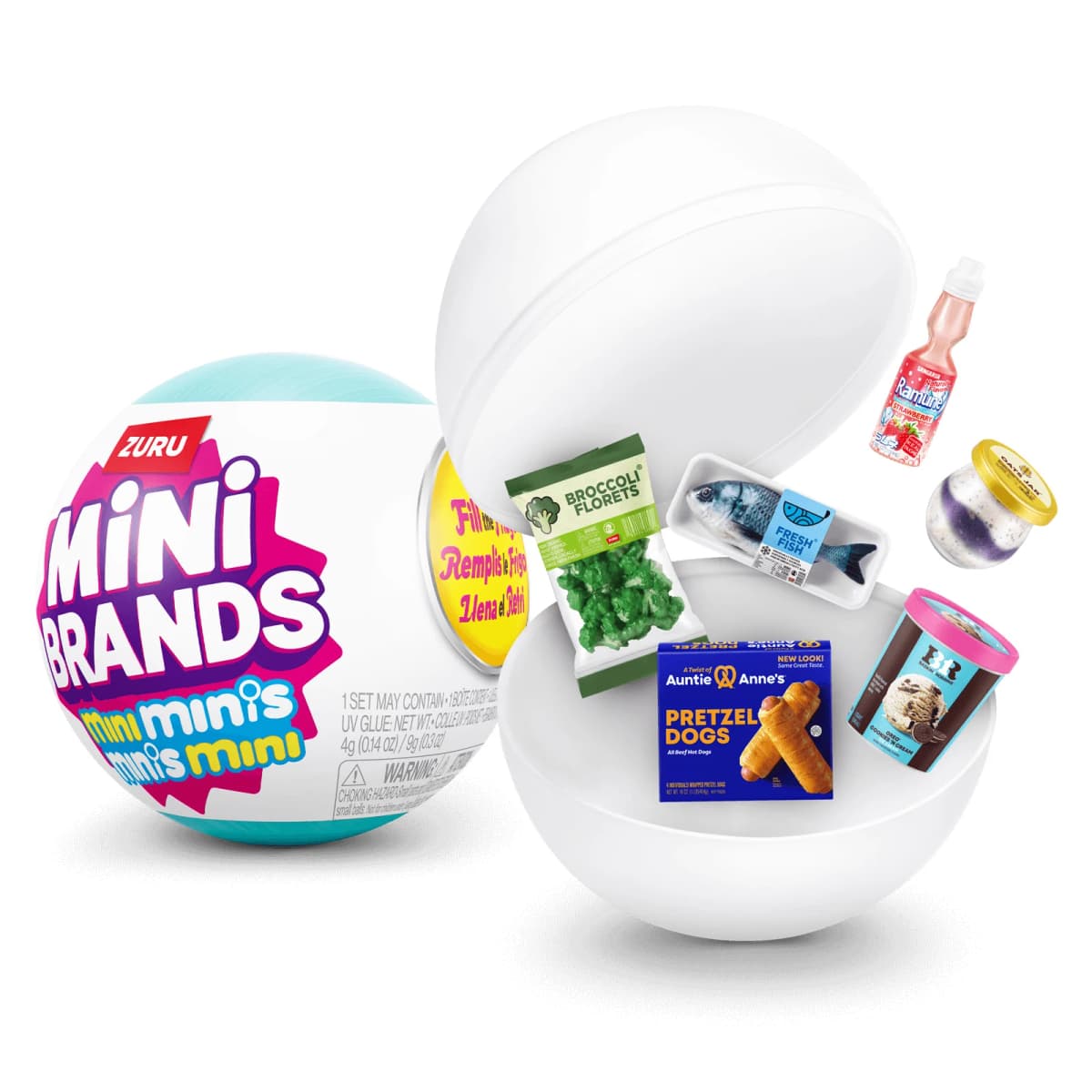 5x Surprise Ball Mini Brands Mini Minis Series Refrigerator Mystery Capsule Blind Box Real Miniature Collectible Toys Gifts