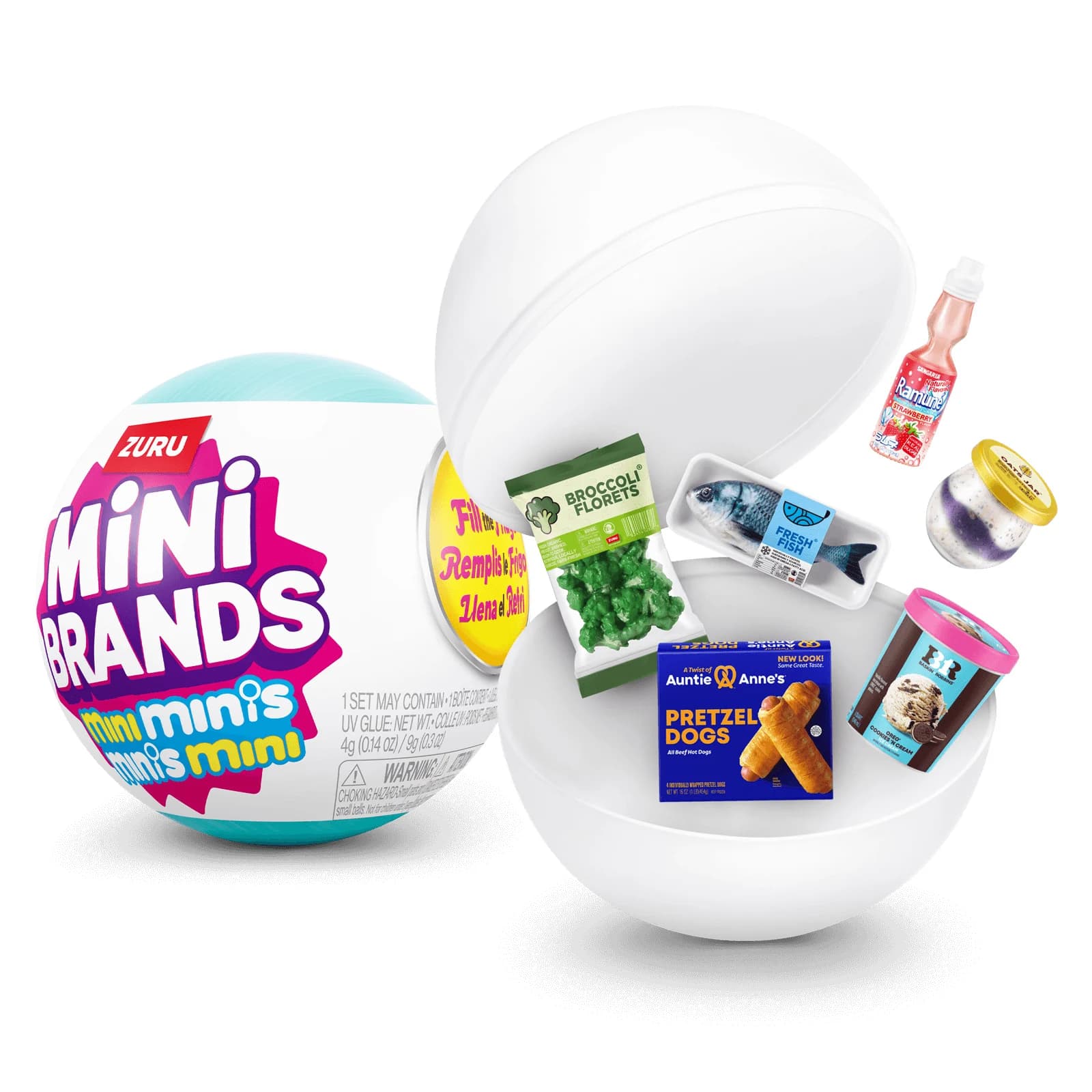 5x Surprise Ball Mini Brands Mini Minis Series Refrigerator Mystery Capsule Blind Box Real Miniature Collectible Toys Gifts
