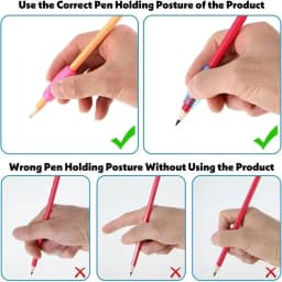 8pcs Silicone Pencil Grips: Ergonomic, Adjustable Holder for Writing Posture Correction