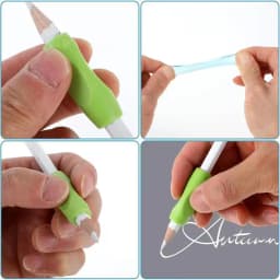 8pcs Silicone Pencil Grips: Ergonomic, Adjustable Holder for Writing Posture Correction