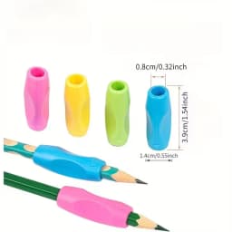 8pcs Silicone Pencil Grips: Ergonomic, Adjustable Holder for Writing Posture Correction