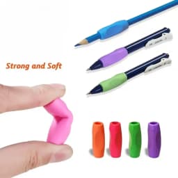 8pcs Silicone Pencil Grips: Ergonomic, Adjustable Holder for Writing Posture Correction