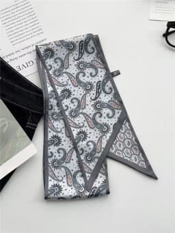 New Long Silk Scarf Women Luxury Paisley Print Headband Soft Satin Scarves Hands Bag Ribbon Foulard Hijab Neckerchief Headband
