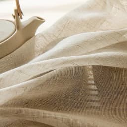 Beige Tulle Cotton Linen Look Sheer Voile  Window Curtain for Bedroom or Living Curtains for Dining Room  Window