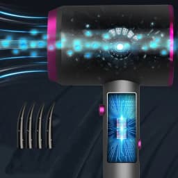 2000W Salon Professional Hair Dryer Negative Ionic Fast Dry Low Noise Constant Temperature Blower For Home