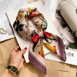 70cm Leopard Print Silk Square Scarf for Women Satin Shawl Fashion Wraps Neckerchief Female Hair Bands Ribbon Headband Bandana