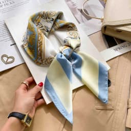 70cm Leopard Print Silk Square Scarf for Women Satin Shawl Fashion Wraps Neckerchief Female Hair Bands Ribbon Headband Bandana
