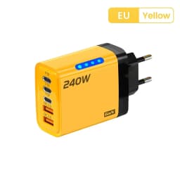 240W 5Port GaN Charger USB C Fast Charging Adapter PD Quick Charge3.0 Type C USB Charger For iPhone Samsung Xiaomi Huawei Tablet