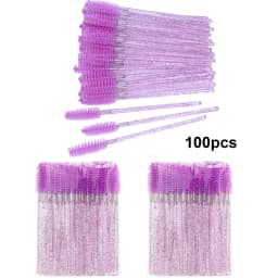 100PCS Disposable Spoolie Brushes - Hypoallergenic Micro Wands for Eyelash Extensions & Brows, Salon Grade Bulk Tools