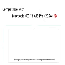 For MacBook NEO 13 Full HD Tempered Glass Film Screen Protector On Apple Macbook NEO 13-inch 9H Anti Scratch Cover 2-Pack