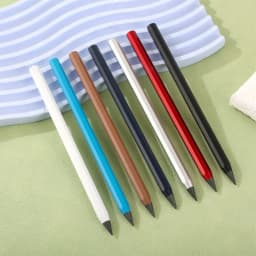 Simple Metal Pencil No Ink Non-Sharpening Unlimited Writing Pencil Eternal Pencil Stationery