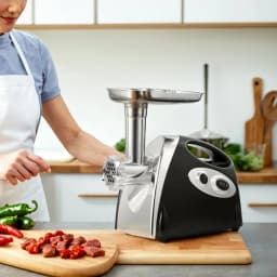 KOMORE Electric Manual Meat Grinder Kitchen Tool with Automatic Power-off Protection