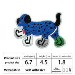 2PCS/lot Embroidered Black Cat Design Patch Cute Iron On Patch for Clothing Jeans Jacket Decoration